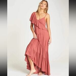 Billabong Maxi Dress Womens Small Pink Bridesmaid Wedding Beach Vacation